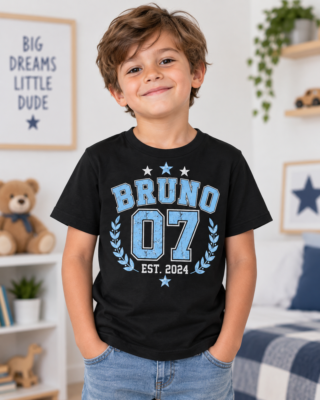 Camiseta Infantil Personalizada con Nombre y Número