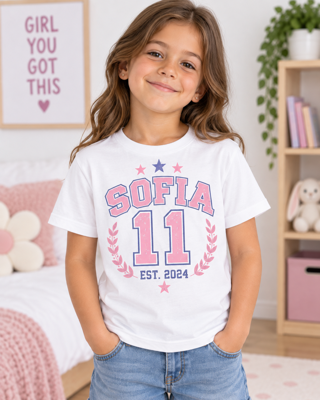Camiseta Infantil Personalizada con Nombre y Número