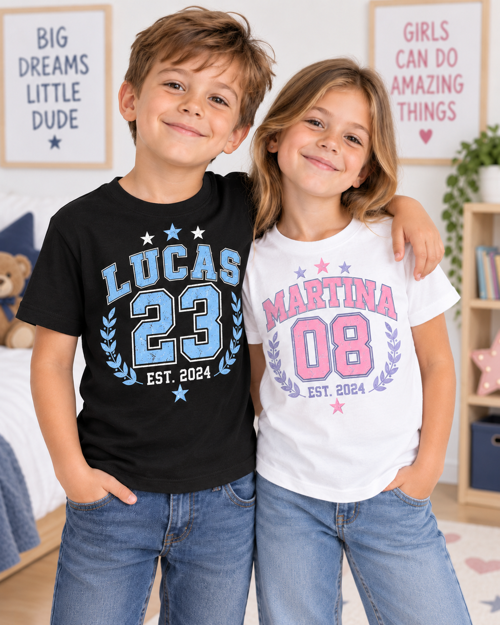 Camiseta Infantil Personalizada con Nombre y Número