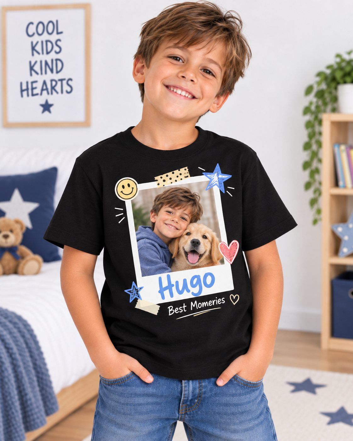 Camiseta Infantil Personalizada con Mascota y Nombre