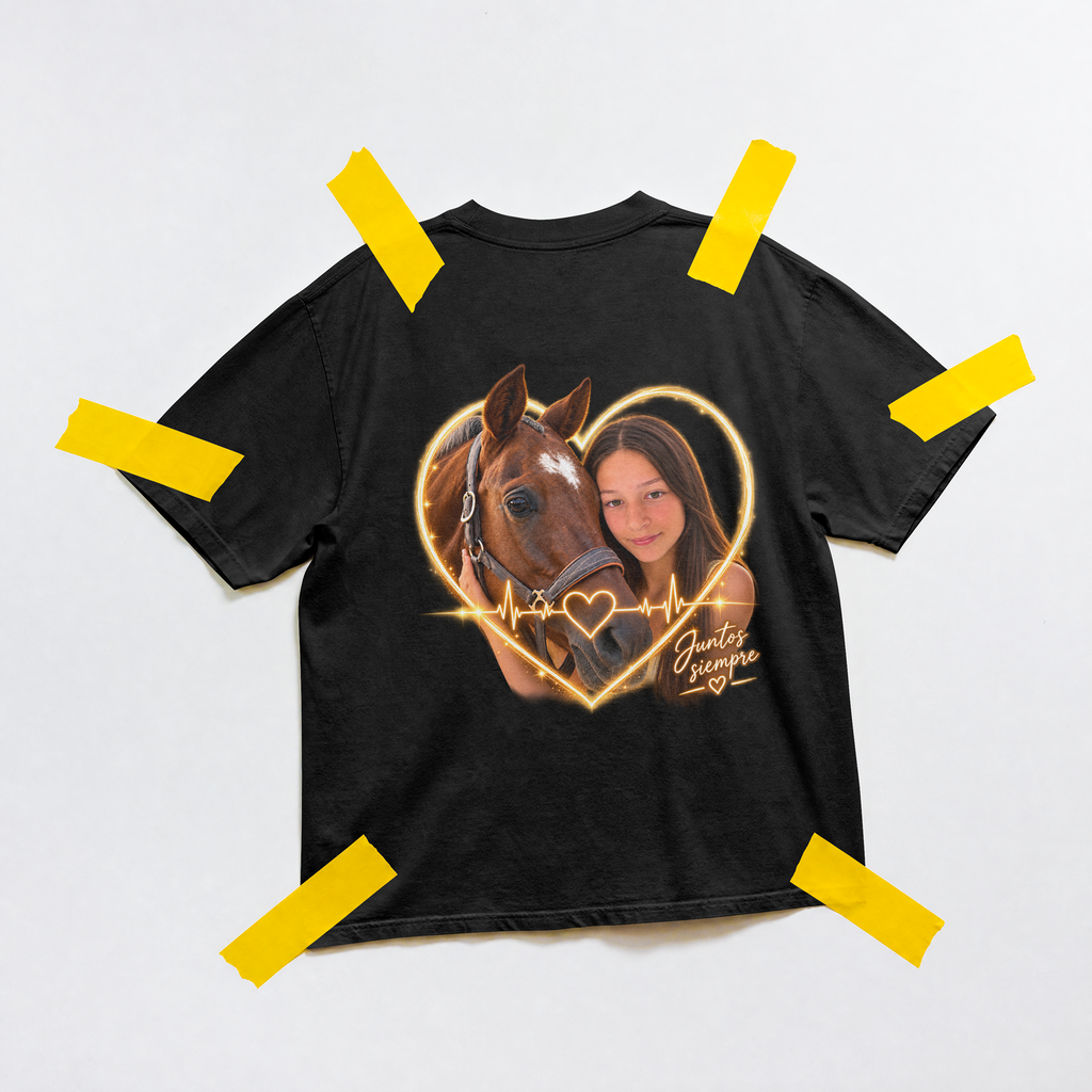Camiseta personalizada caballo y foto