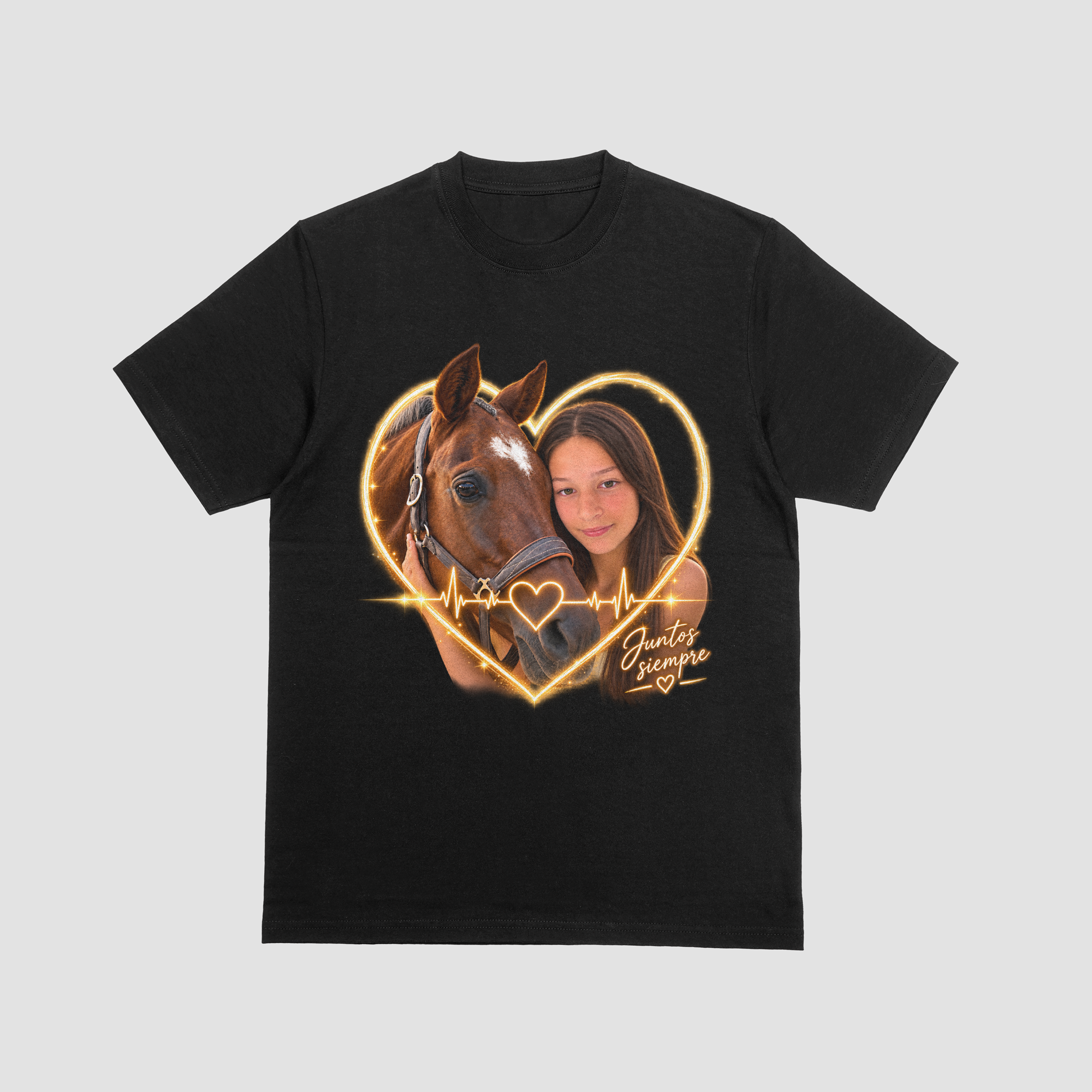 Camiseta personalizada caballo y foto