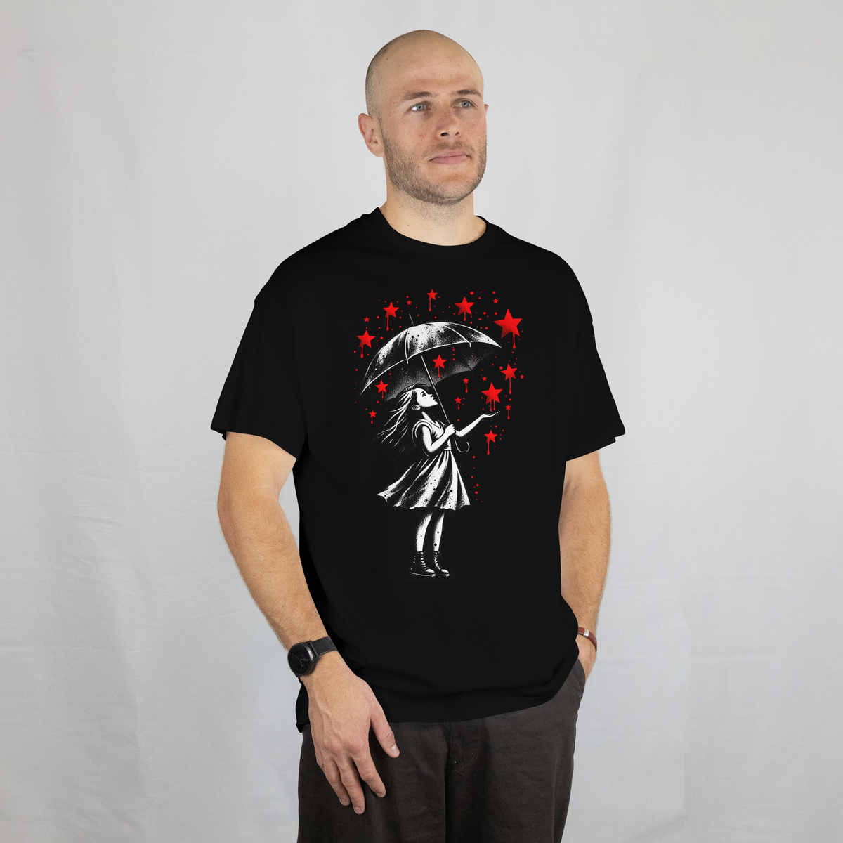 Camiseta Red Stars negra unisex
