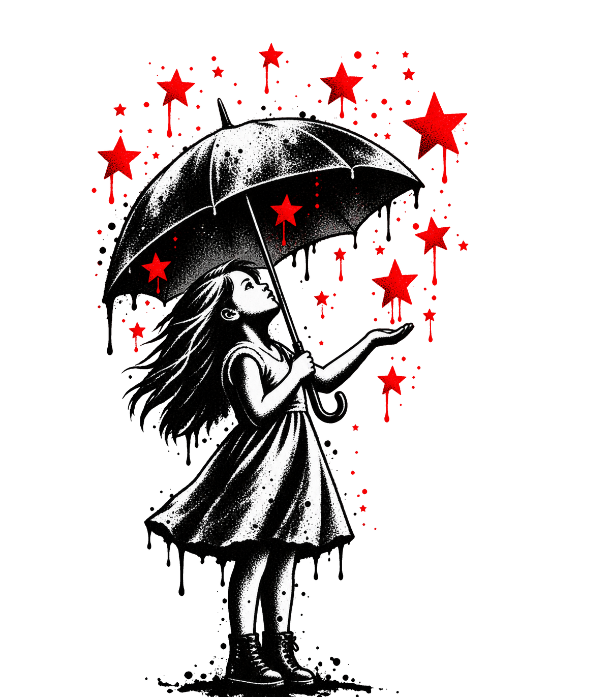 Camiseta Red Stars negra unisex